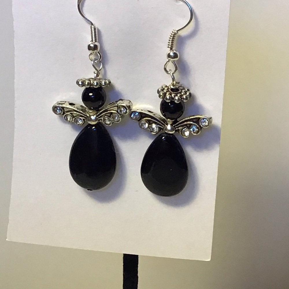 Black Angel Earrings
